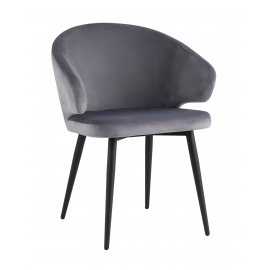 Стул с подлокотниками Codo велюр серый