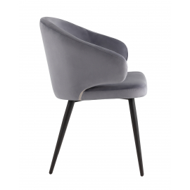 Стул с подлокотниками Codo велюр серый