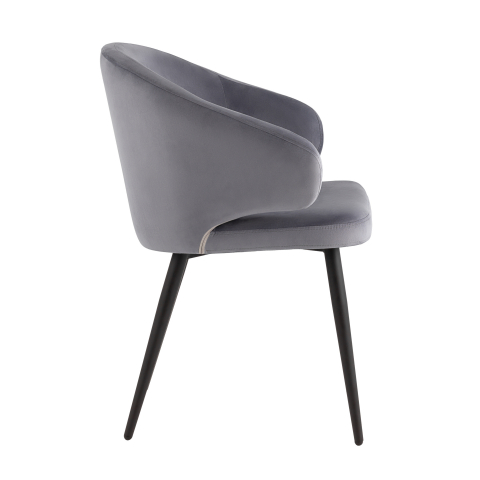 Стул с подлокотниками Codo велюр серый