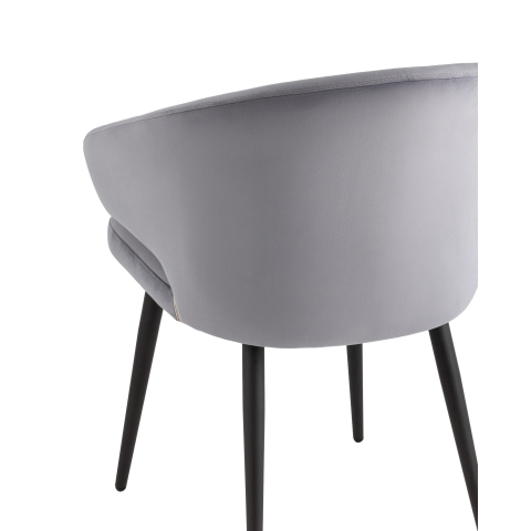 Стул с подлокотниками Codo велюр серый