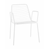 Стул с подлокотниками Дели металл белый