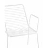 Стул с подлокотниками Дели металл белый