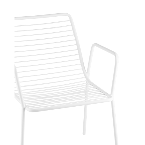 Стул с подлокотниками Дели металл белый