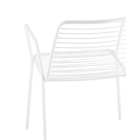Стул с подлокотниками Дели металл белый