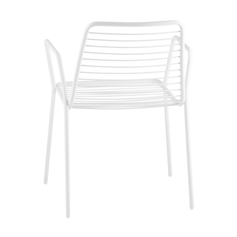 Стул с подлокотниками Дели металл белый