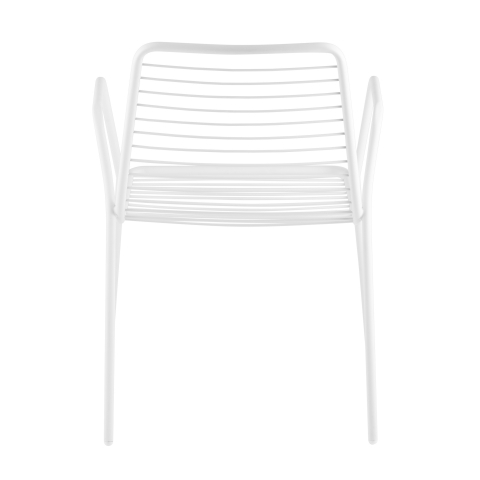 Стул с подлокотниками Дели металл белый