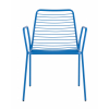 Стул с подлокотниками Дели металл голубой