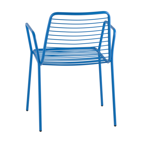 Стул с подлокотниками Дели металл голубой