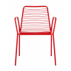 Стул с подлокотниками Дели металл красный