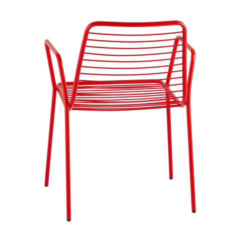 Стул с подлокотниками Дели металл красный