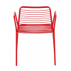 Стул с подлокотниками Дели металл красный