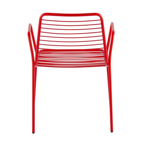Стул с подлокотниками Дели металл красный
