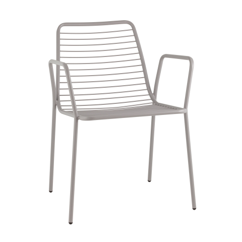 Стул с подлокотниками Дели металл серый