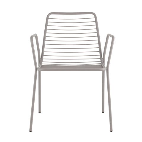 Стул с подлокотниками Дели металл серый
