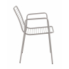 Стул с подлокотниками Дели металл серый