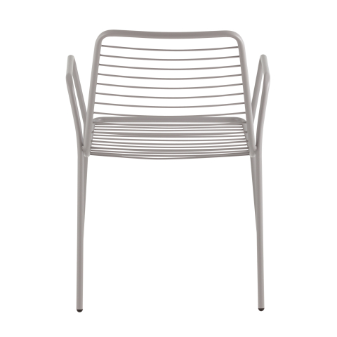 Стул с подлокотниками Дели металл серый