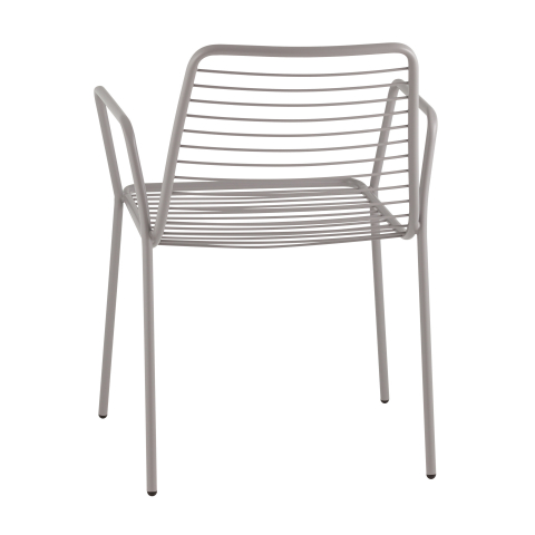 Стул с подлокотниками Дели металл серый
