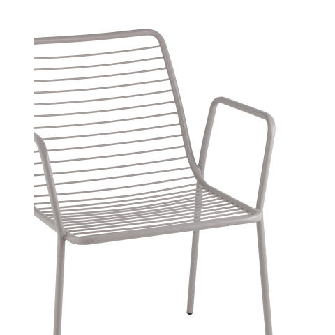 Стул с подлокотниками Дели металл серый