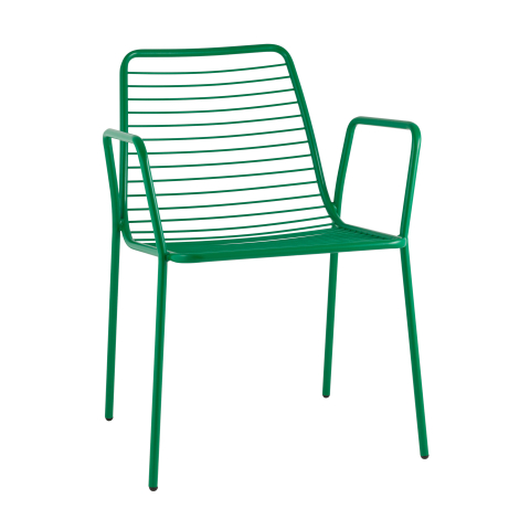 Стул с подлокотниками Дели металл зеленый