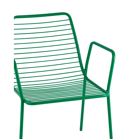 Стул с подлокотниками Дели металл зеленый
