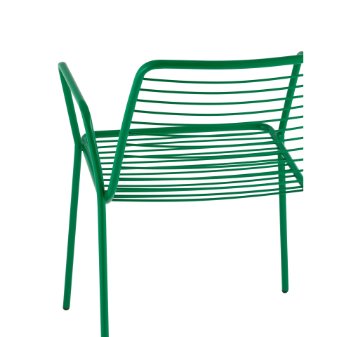 Стул с подлокотниками Дели металл зеленый