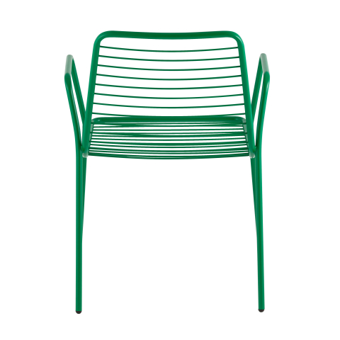 Стул с подлокотниками Дели металл зеленый