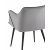Стул с подлокотниками Джоэл велюр серый