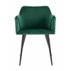 Стул с подлокотниками Джоэл велюр зелёный