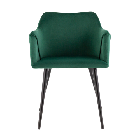 Стул с подлокотниками Джоэл велюр зелёный