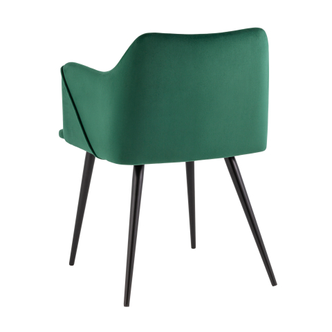 Стул с подлокотниками Джоэл велюр зелёный