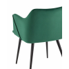Стул с подлокотниками Джоэл велюр зелёный