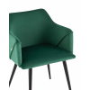 Стул с подлокотниками Джоэл велюр зелёный