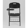 Стул складной банкетный со столиком и полкой черный