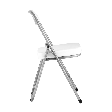 Стул складной ДЖОН металлик, белый