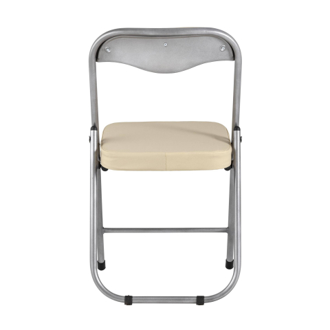Стул складной ДЖОН металлик, кремовый