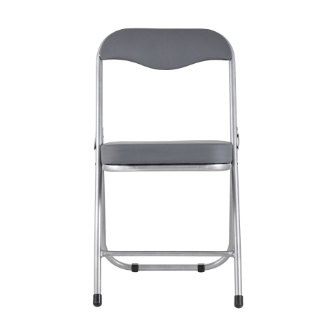 Стул складной ДЖОН металлик, серый
