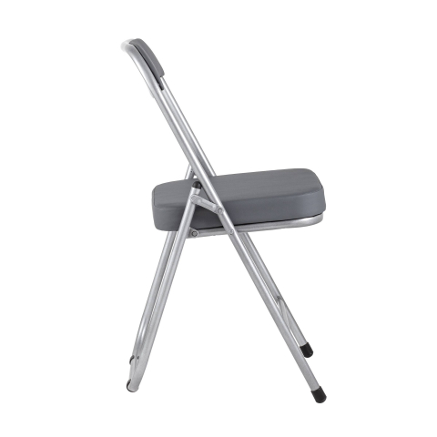 Стул складной ДЖОН металлик, серый