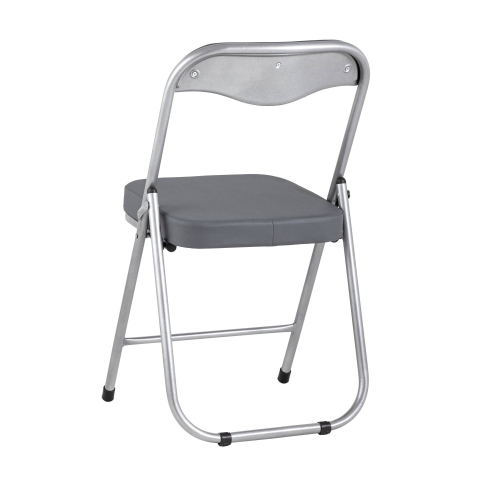 Стул складной ДЖОН металлик, серый
