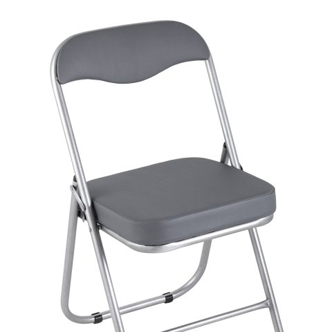 Стул складной ДЖОН металлик, серый