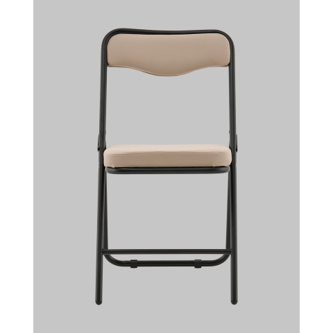 Стул складной Джонни велюр велютто бежевый каркас черный матовый
