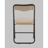 Стул складной Джонни велюр велютто бежевый каркас черный матовый