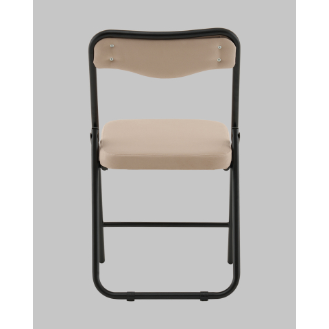 Стул складной Джонни велюр велютто бежевый каркас черный матовый