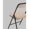 Стул складной Джонни велюр велютто бежевый каркас черный матовый