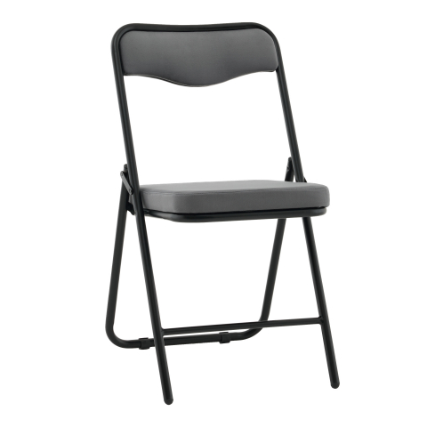 Стул складной Джонни велюр велютто темно-серый каркас черный матовый