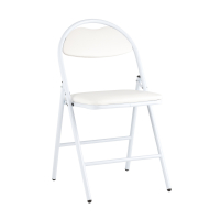 Стул складной Hagen экокожа белый каркас белый