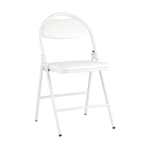 Стул складной Hagen экокожа белый каркас белый