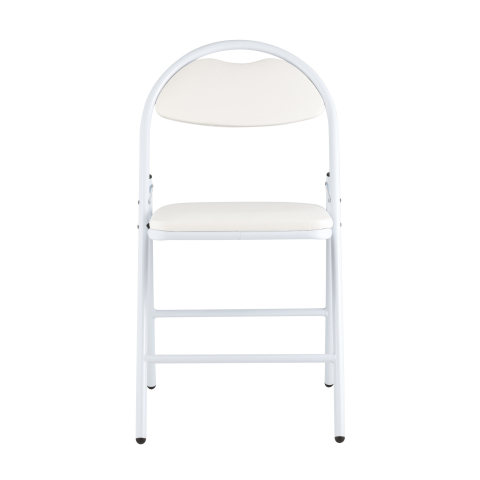 Стул складной Hagen экокожа белый каркас белый