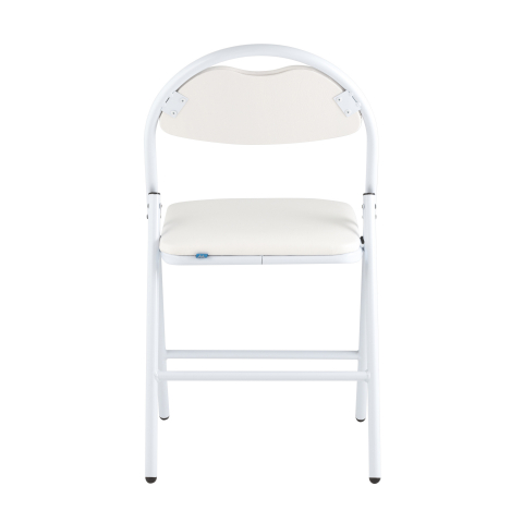 Стул складной Hagen экокожа белый каркас белый