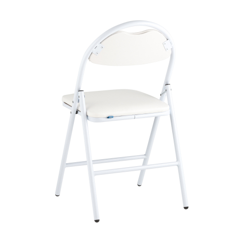 Стул складной Hagen экокожа белый каркас белый