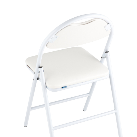 Стул складной Hagen экокожа белый каркас белый